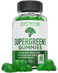 Supergreens Gummies Supplement with Spinach, Broccoli, Moringa, Beet Root, Celery, Green Tea, & Acai, Natural Raspberry Flavor, 60 cnt A821164