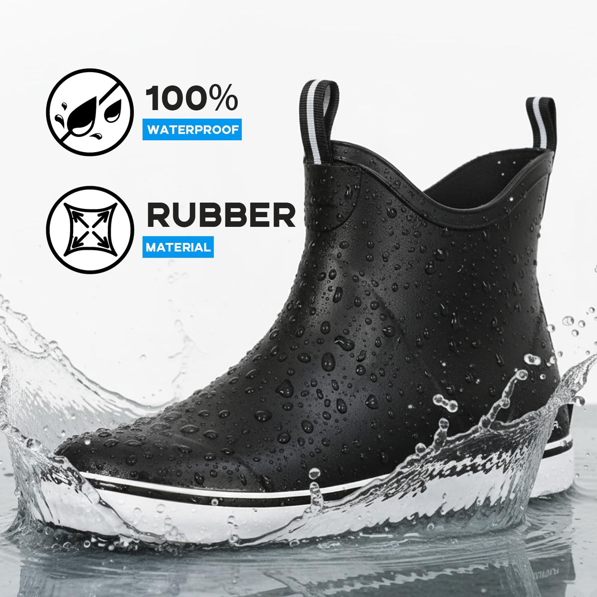 Waterproof Ankle Rubber Boots T1468