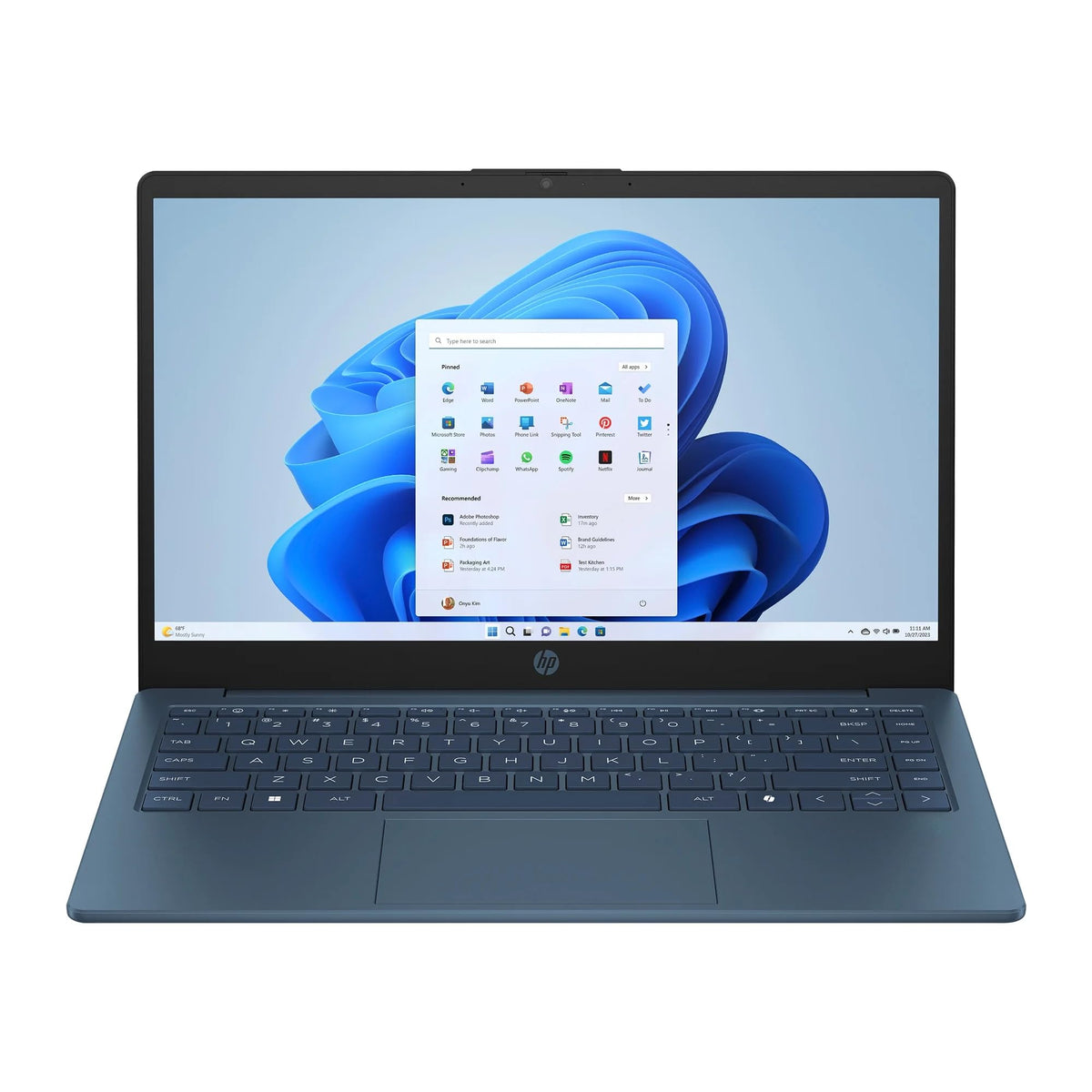 14" HD Laptop, Intel Celeron N150, 4GB RAM, 128GB Storage, Blue U99726