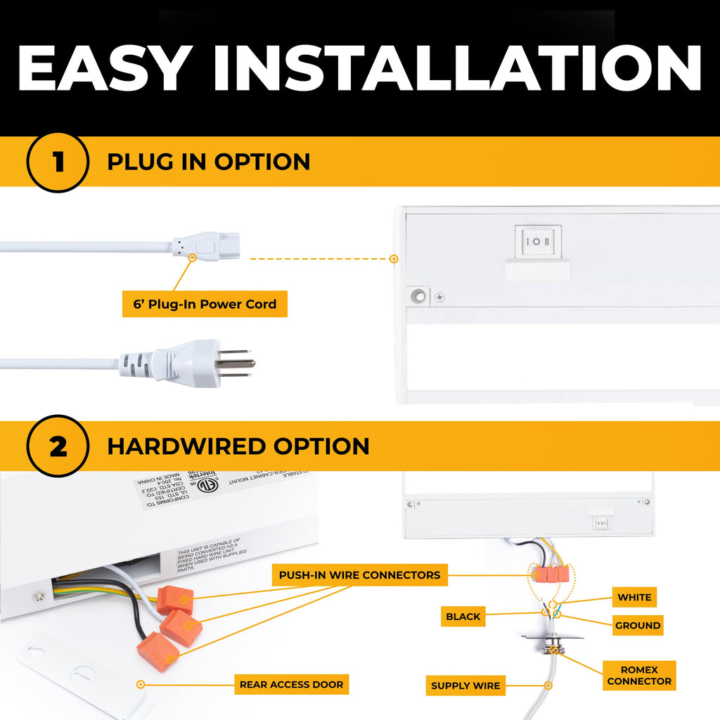 LED Under Cabinet Lighting 24 Inch White J31560
