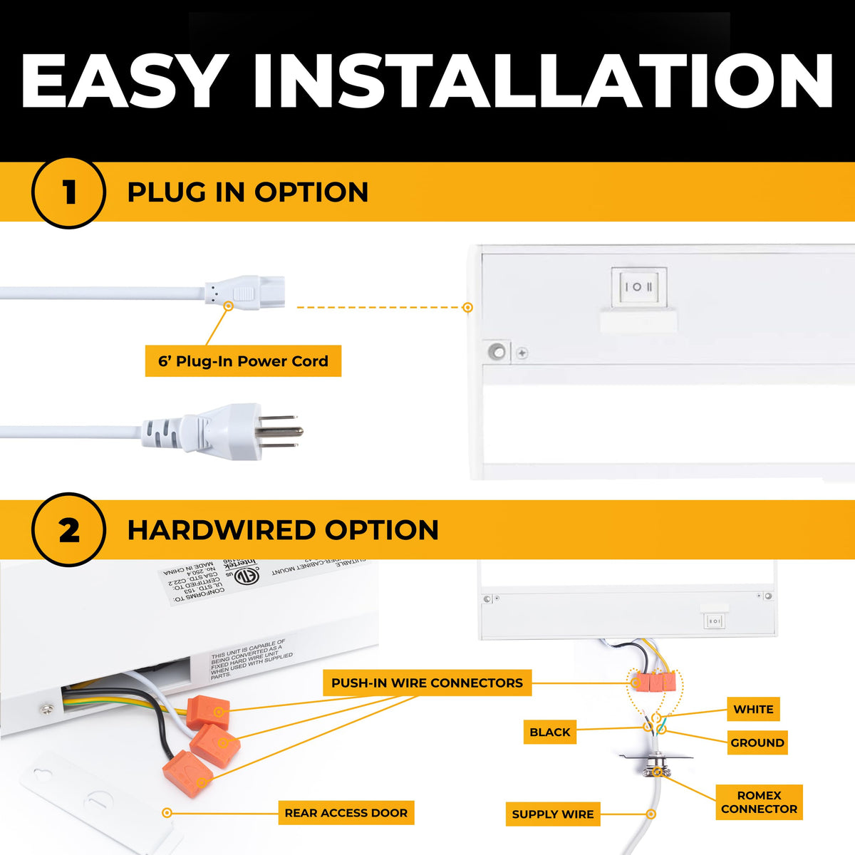 LED Under Cabinet Lighting 24 Inch White J31560