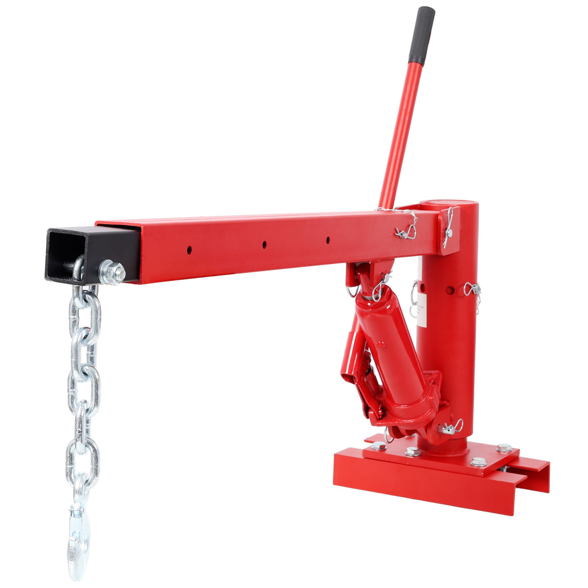 Hydraulic Pickup Truck Crane, 1000 lbs Capacity, 360° Swivel, Red U54176