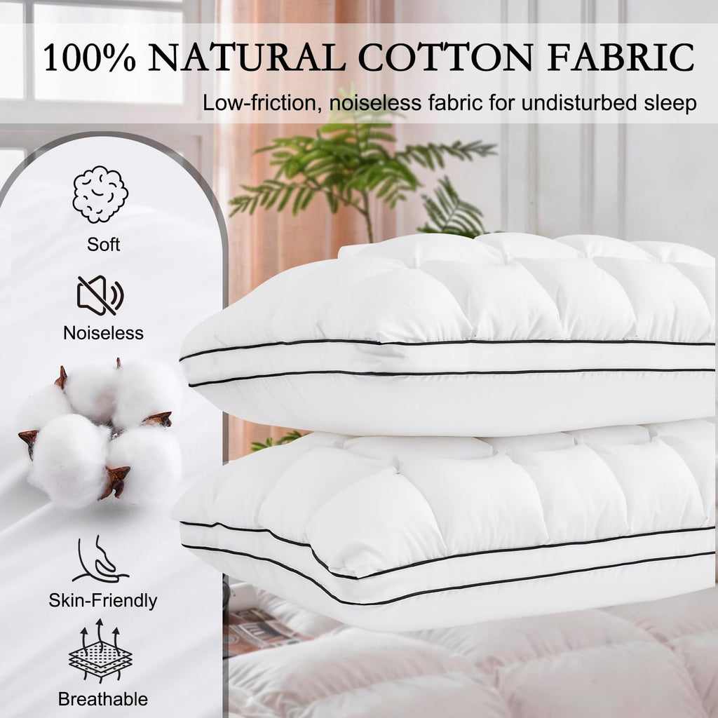 King Size Set of 2 Cotton Pillows T6849