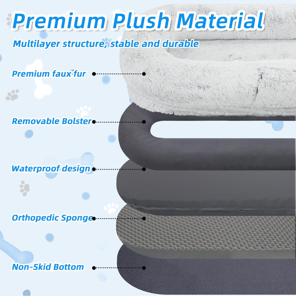 Grey Human Dog Bed C101078