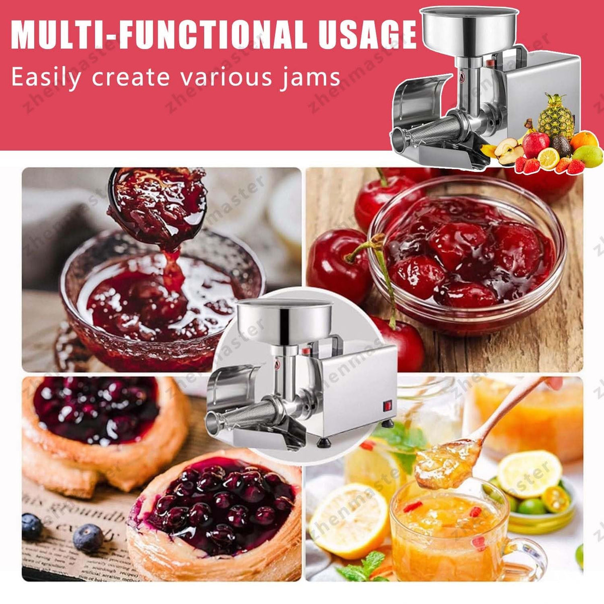 450W Stainless Steel Electric Tomato Strainer A959