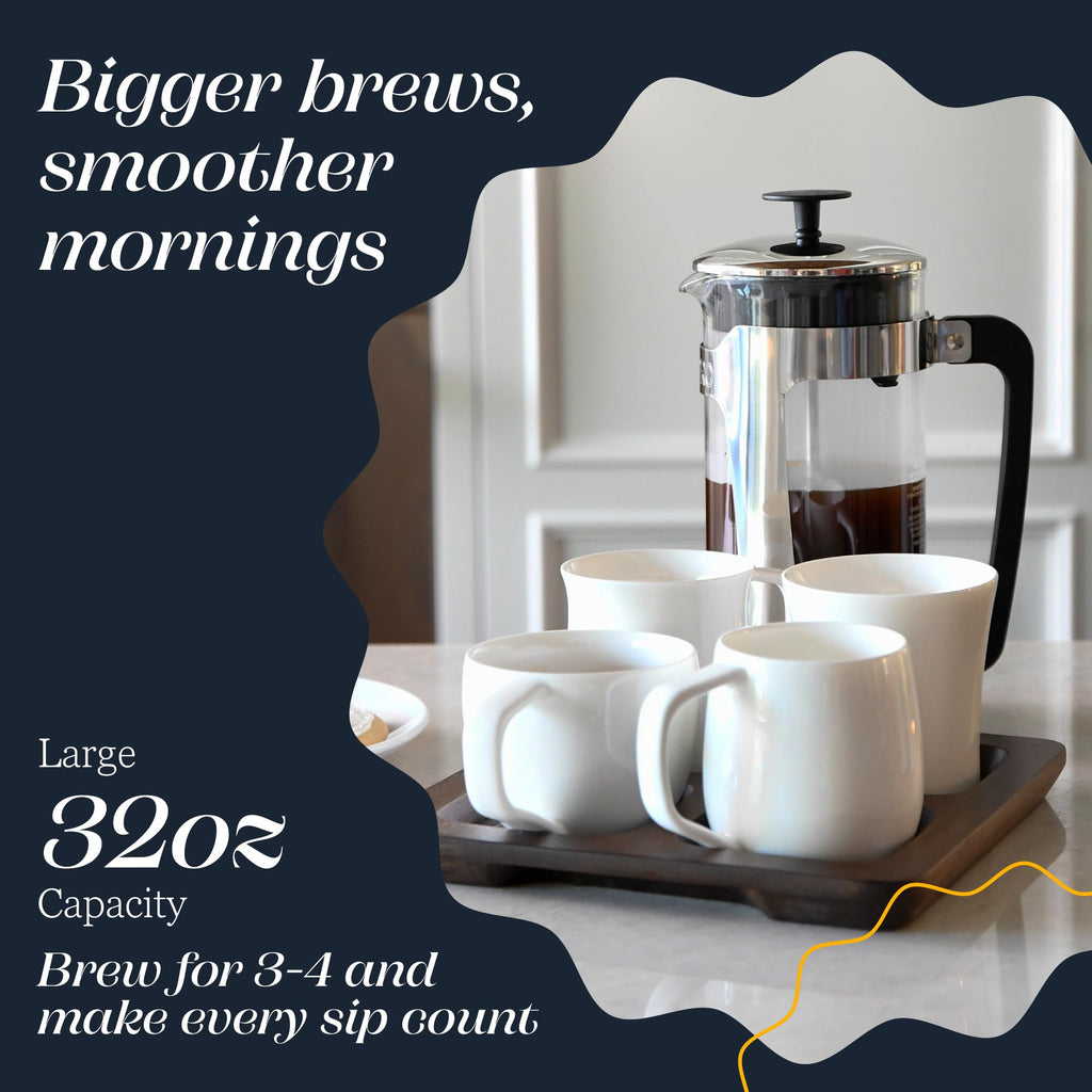 32oz Stainless Steel French Press Coffee Maker Q472