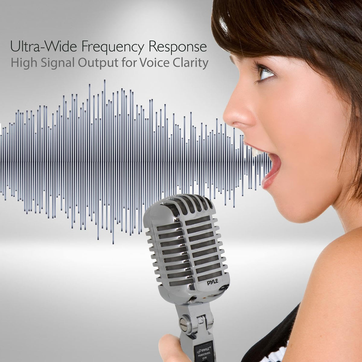 Silver Retro Dynamic Vocal Microphone U9002