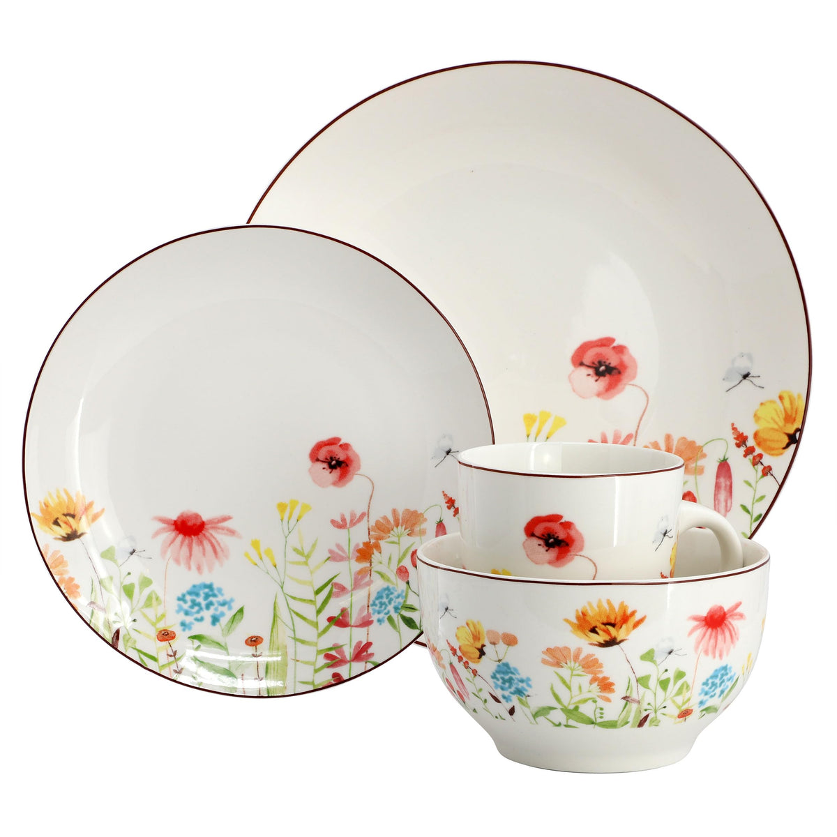 16 Piece Porcelain Dinnerware Set N123