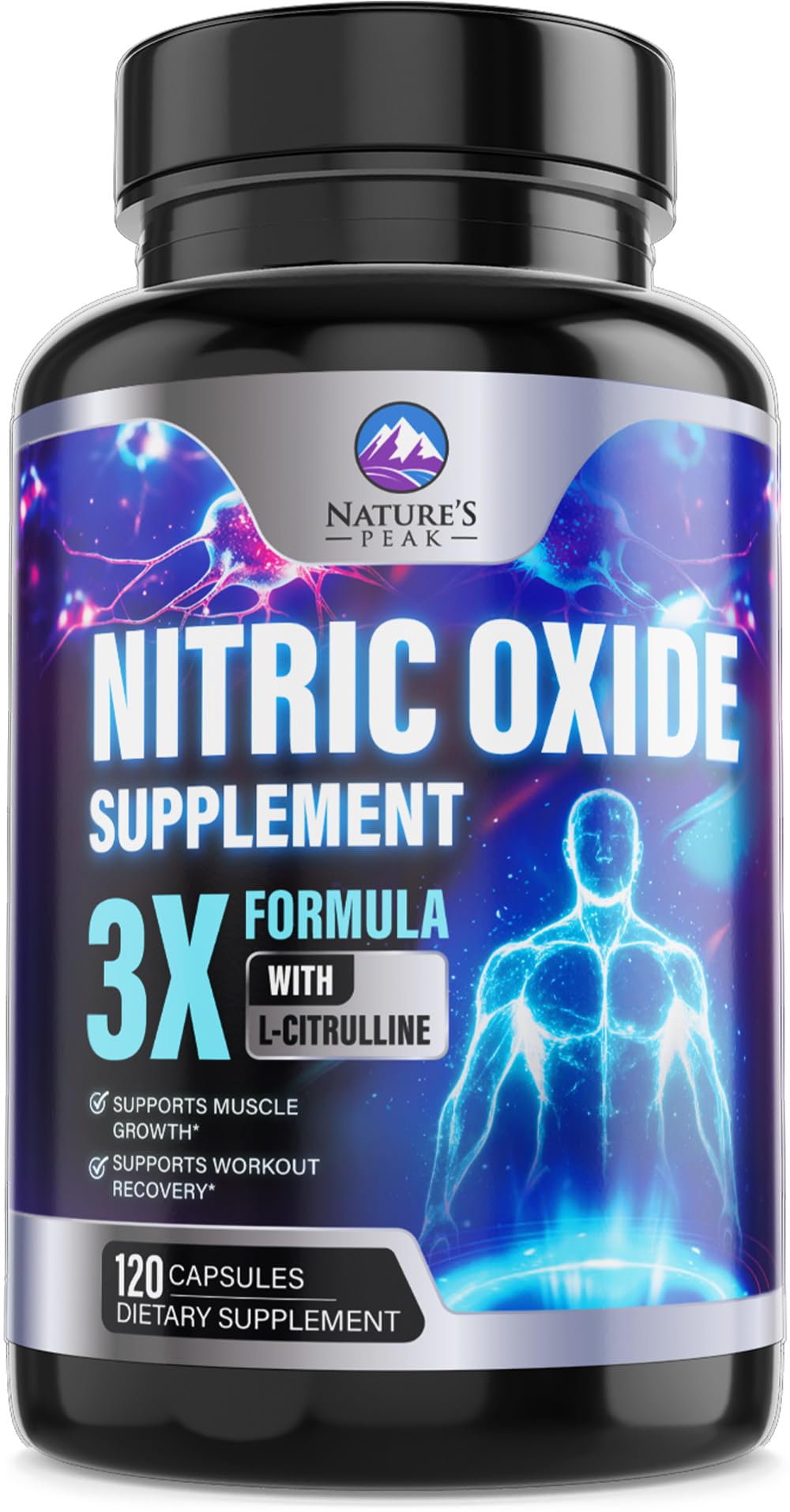 120 Capsules L-Arginine Citrulline Beta Alanine Nitric Oxide Booster U583511