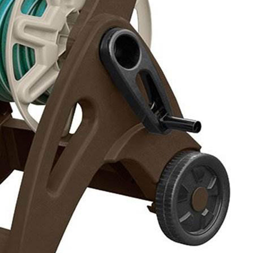 Lightweight Portable Garden Hose Reel Cart with Wheels and Crank Handle Y780