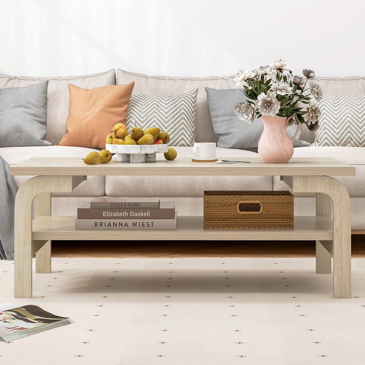 2-Tier Coffee Table with Storage R63351