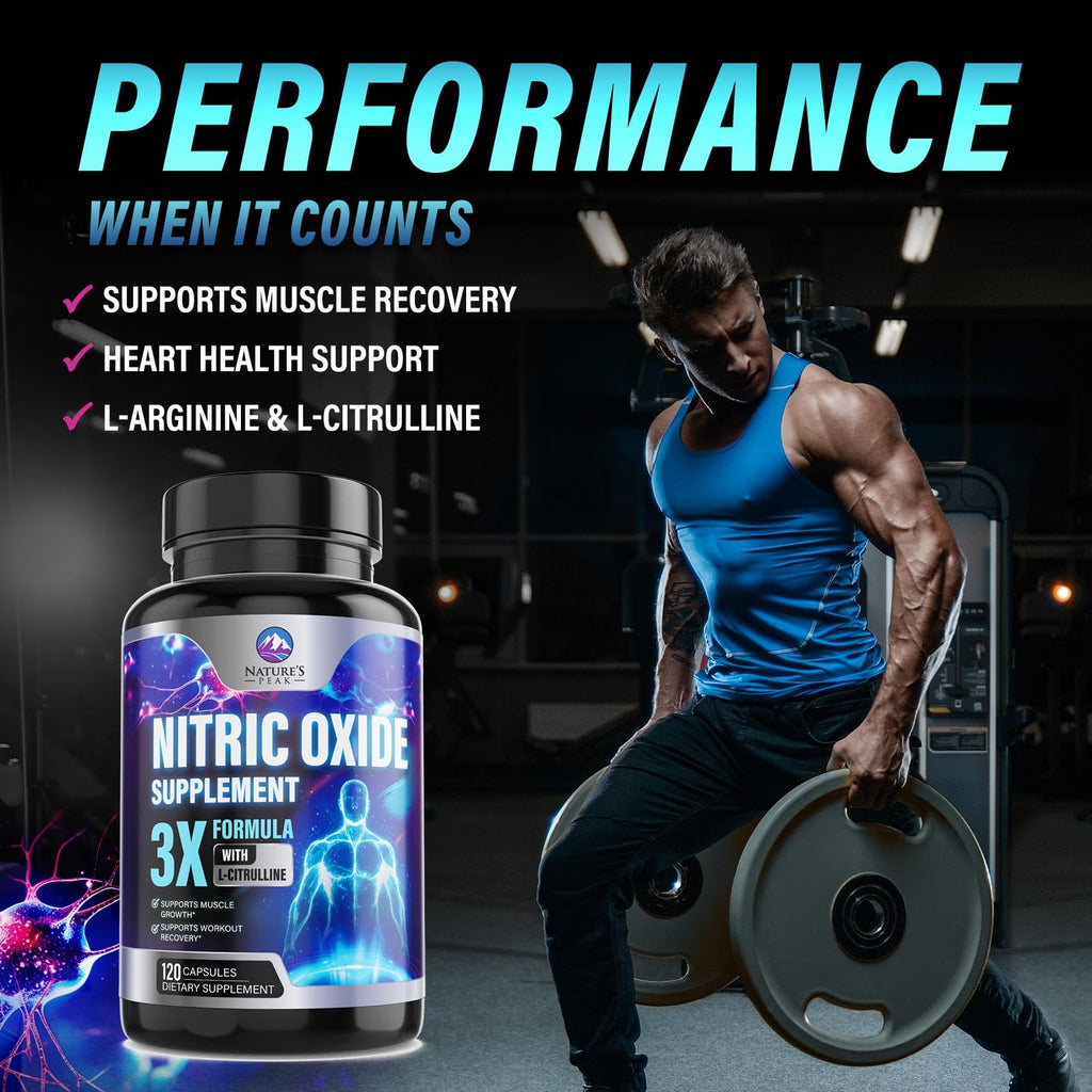 120 Capsules L-Arginine Citrulline Beta Alanine Nitric Oxide Booster U583511