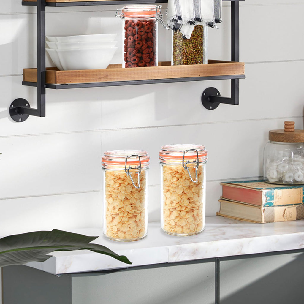 16 oz Glass Jars with Airtight Lid D5433
