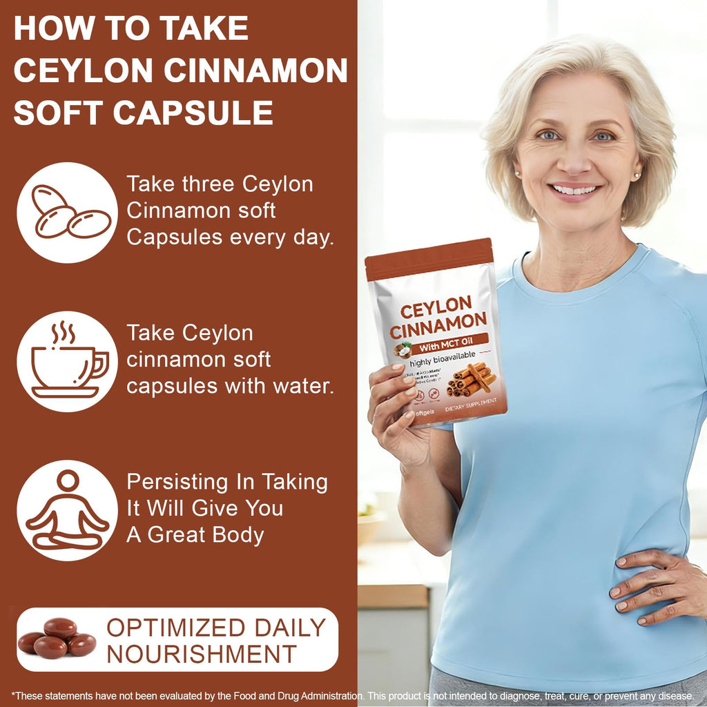 Cinnamon Capsules 300 Softgels with MCT Oil F355