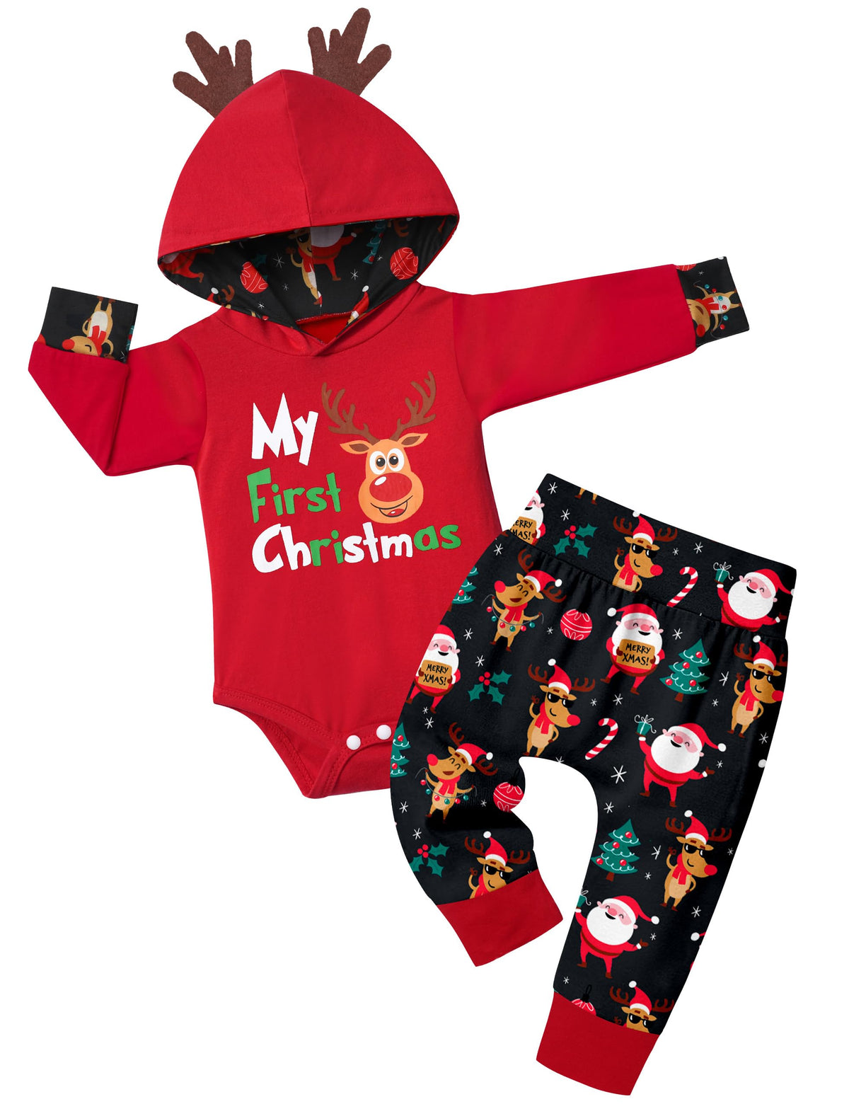 Newborn Baby Boy 2PCS Hoodies and Long Pants Outfits Set M405329