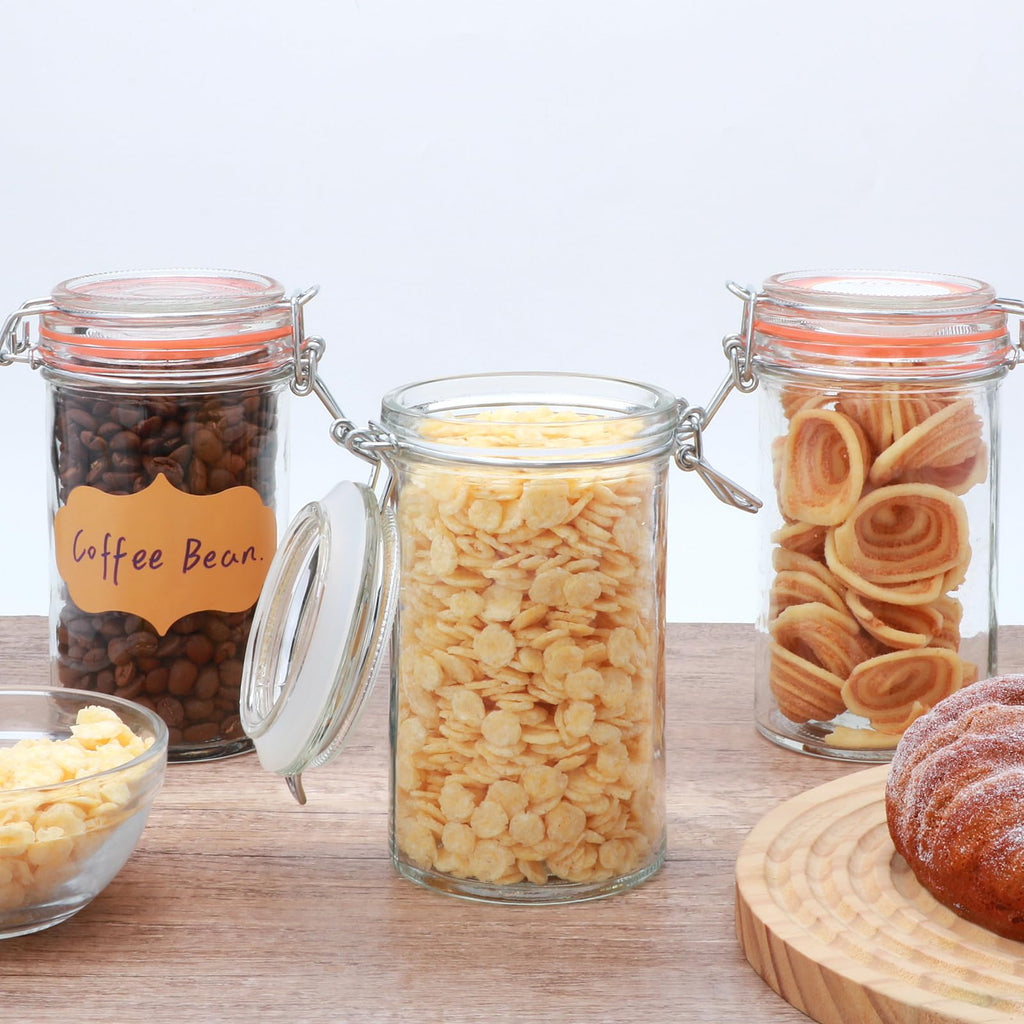 16 oz Glass Jars with Airtight Lid D5433