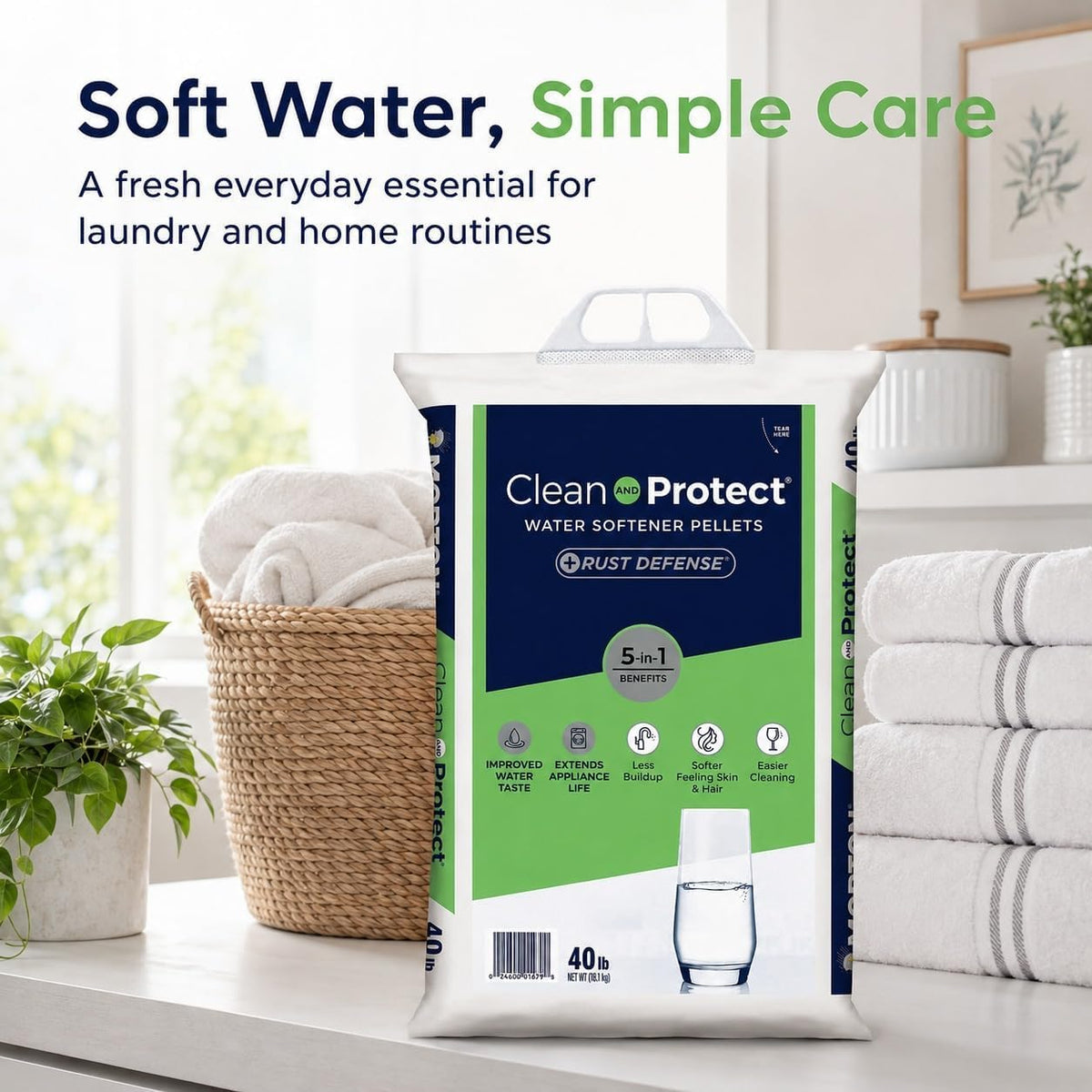 Water Softener Salt Crystals 40 lb Pack of 4 D9095