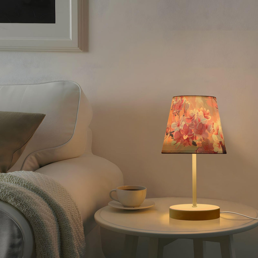Cherry Blossoms Painting 3-Way Dimmable LED Table Lamp X135703