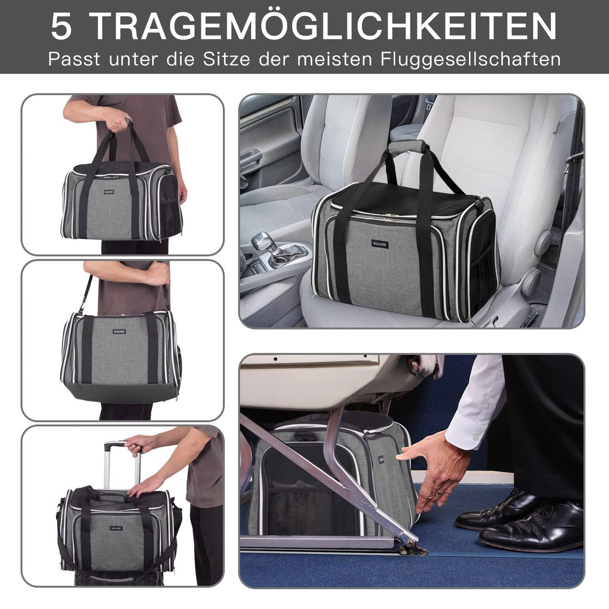 Airline Approved Soft Side Pet Carrier with Fleece Pad G800