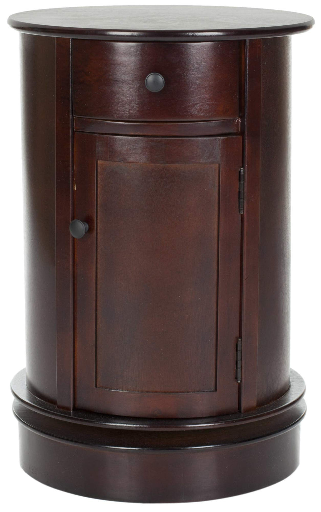 26" Dark Cherry Swivel Storage Accent Table C7533