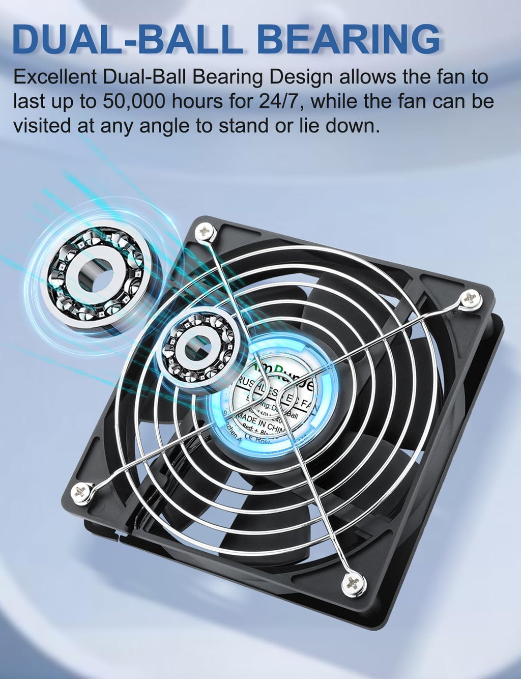120mm x 25mm 120V Brushless Axial Fan U9750