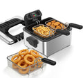 Electric Deep Fryer with 3 Baskets, 4.75QT Stainless Steel M8246