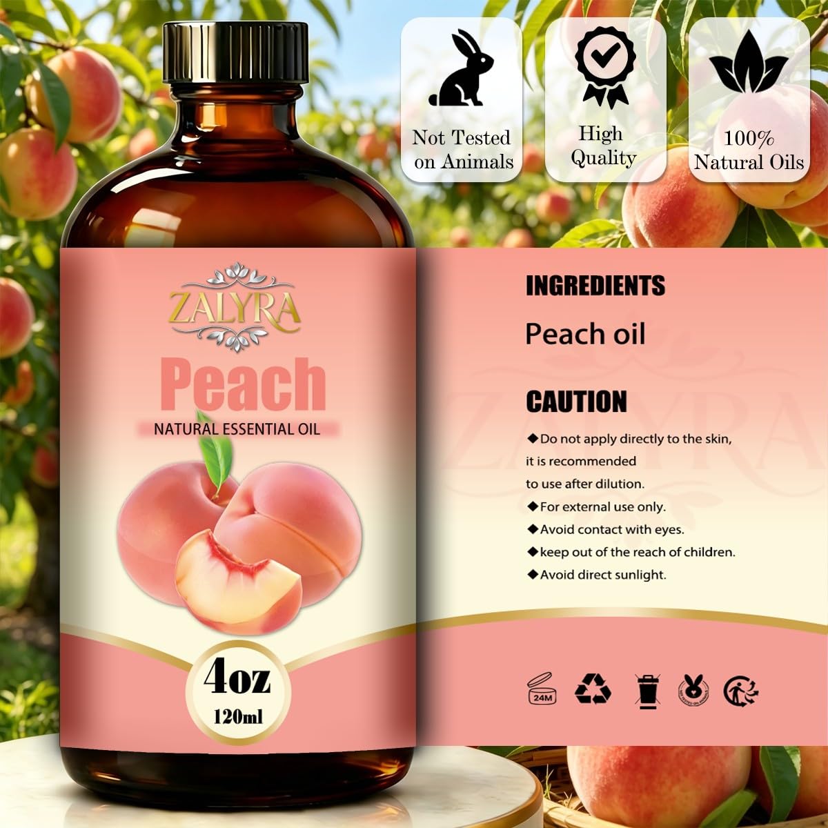 Lavender&Peach Essential Oil 4 Fl Oz+0.33 Fl Oz S423