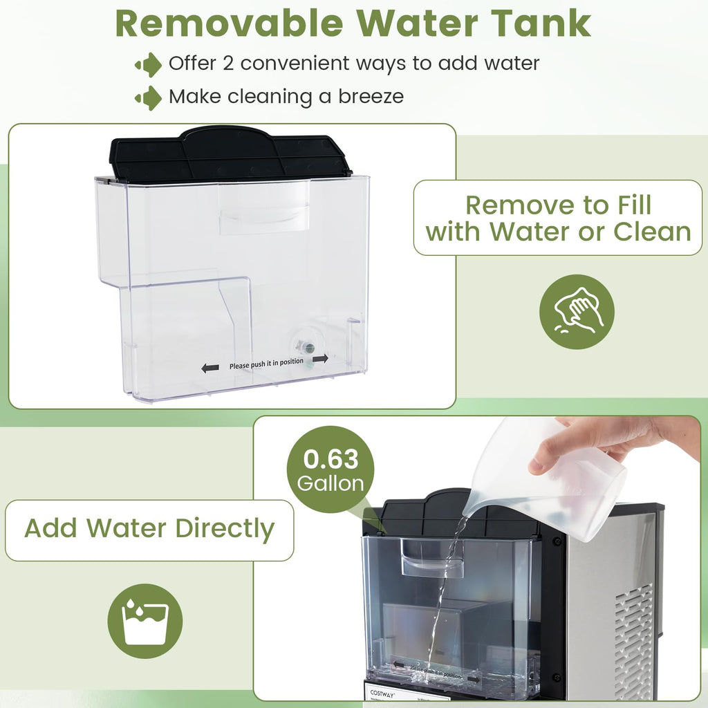 Self Dispensing Nugget Ice Maker Countertop 56Lbs/24H F87239