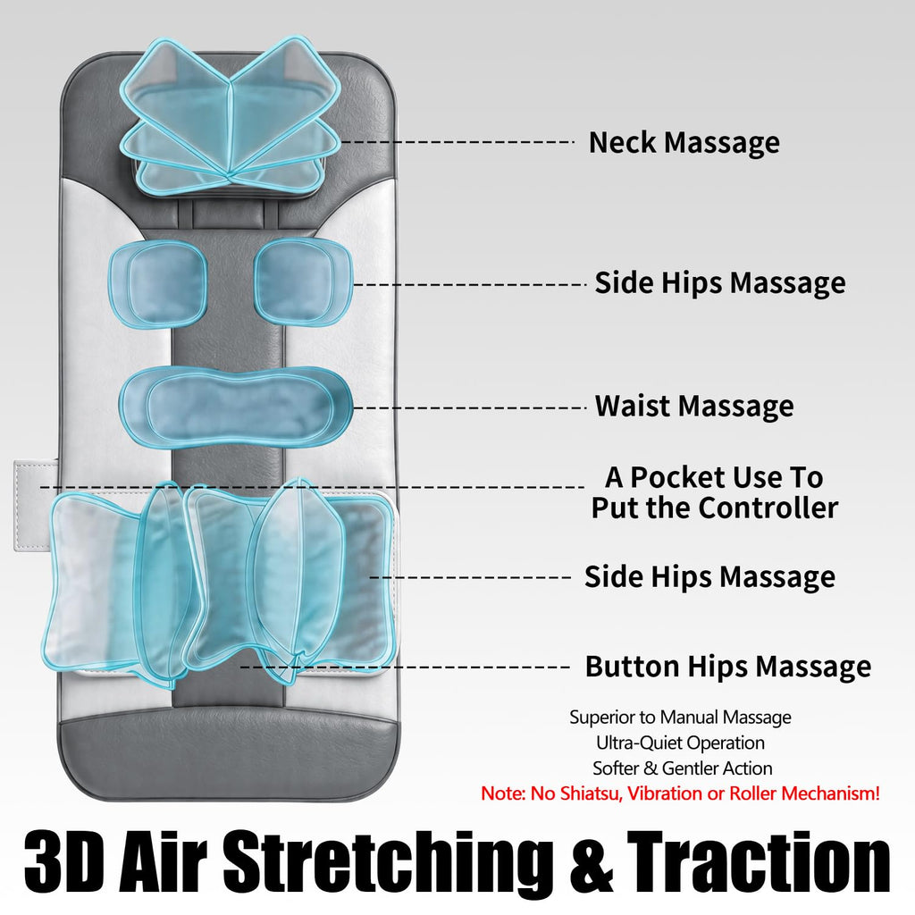 Foldable Full Body Stretching Massage Mat with Airbags T50801