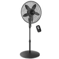 Oscillating Pedestal Fan, Adjustable Height, Remote Control, 4 Speeds, 18", Black M43395