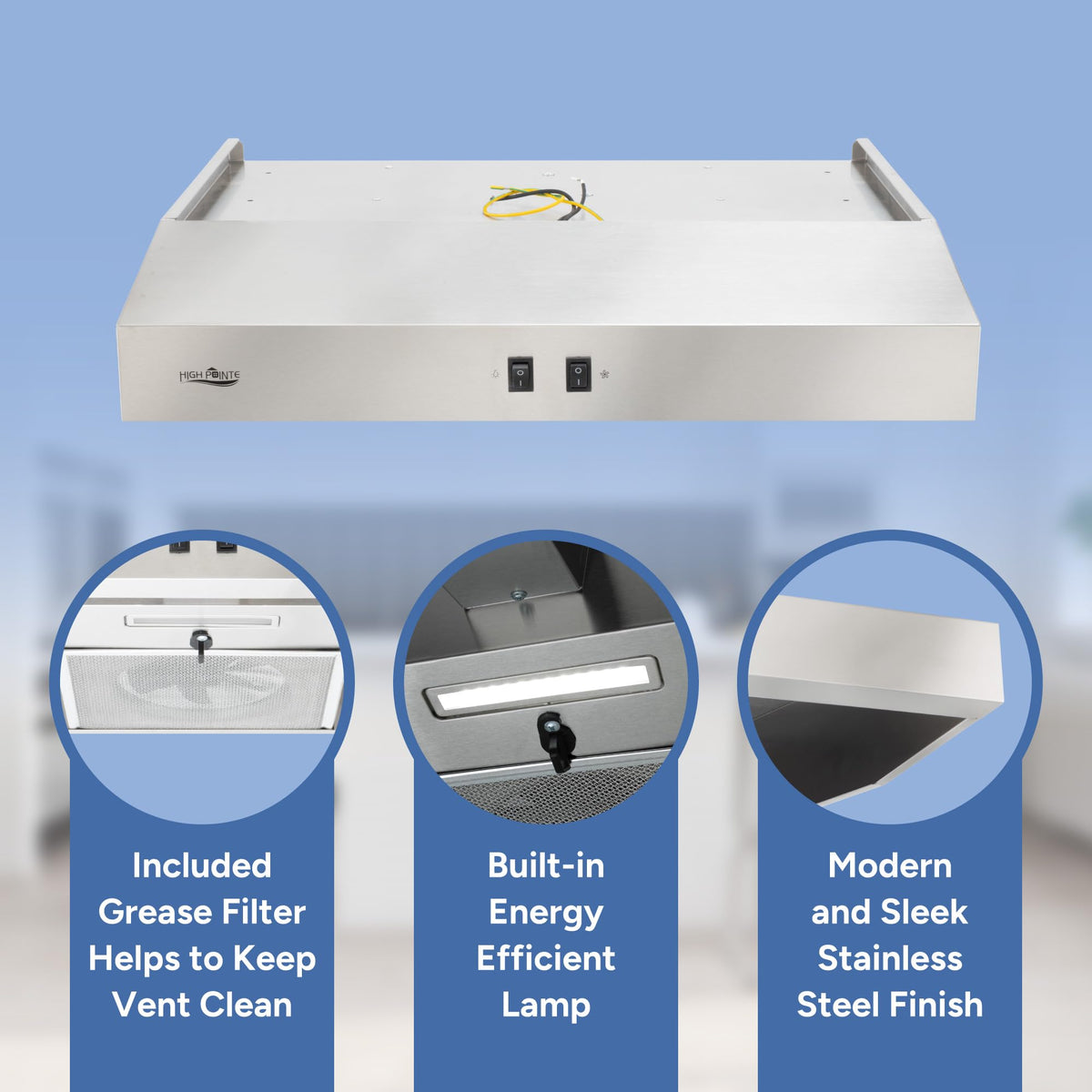 12V RV Range Hood 20" Stainless Steel R839438