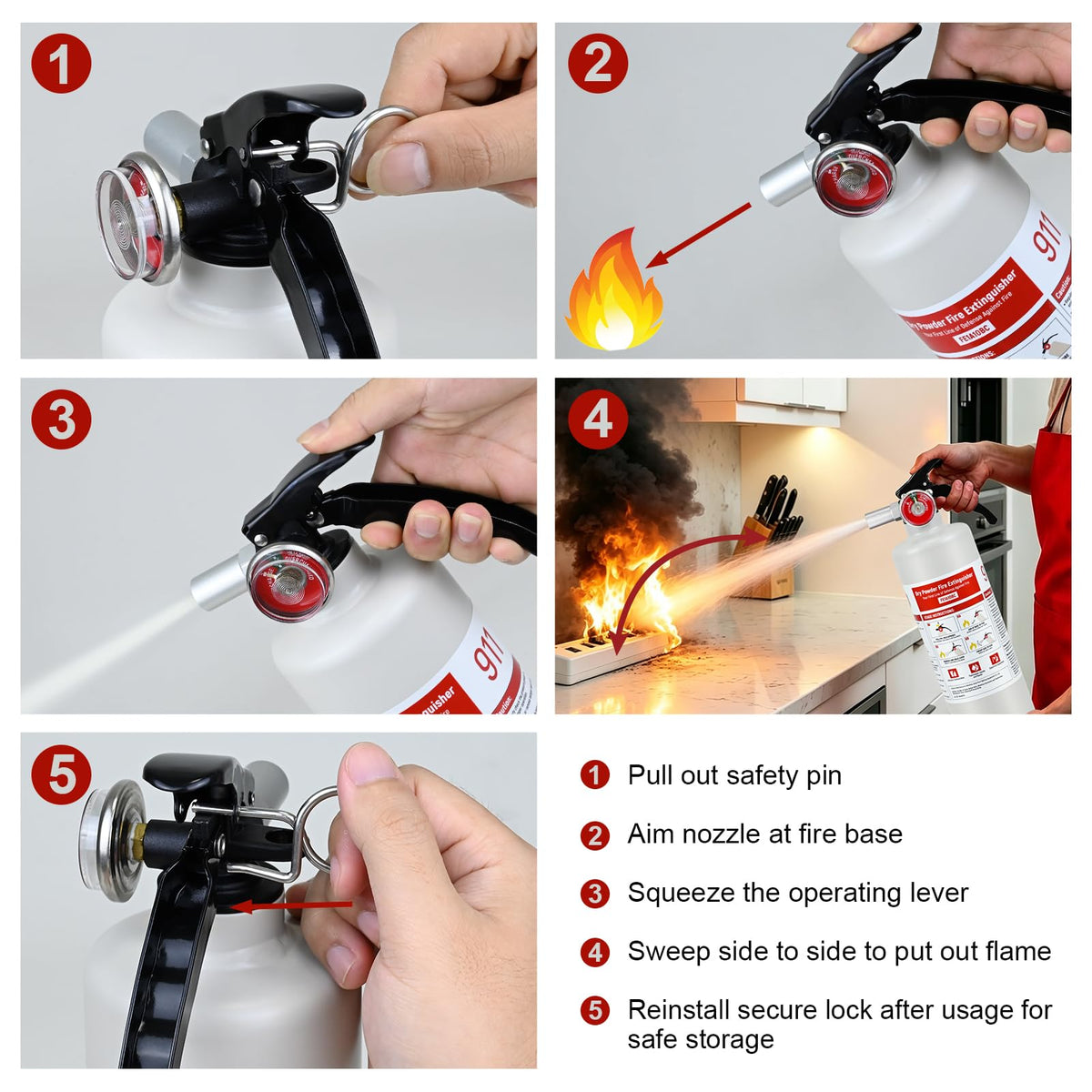 2.5 lb ABC Dry Chemical Fire Extinguisher D693