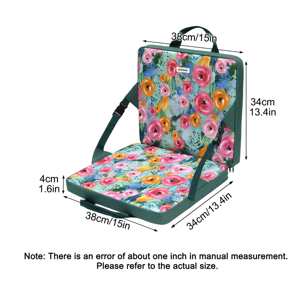 Portable Waterproof Stadium Seat Cushion with Back Support M719