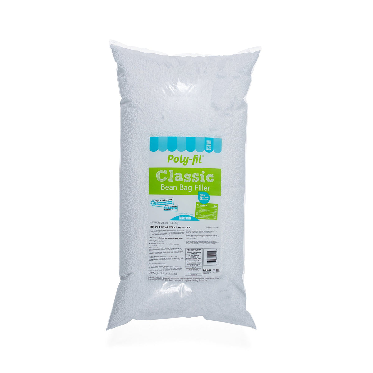 Poly-Fil Bean Bag Filler 2.5 Pound Refill Bag R555