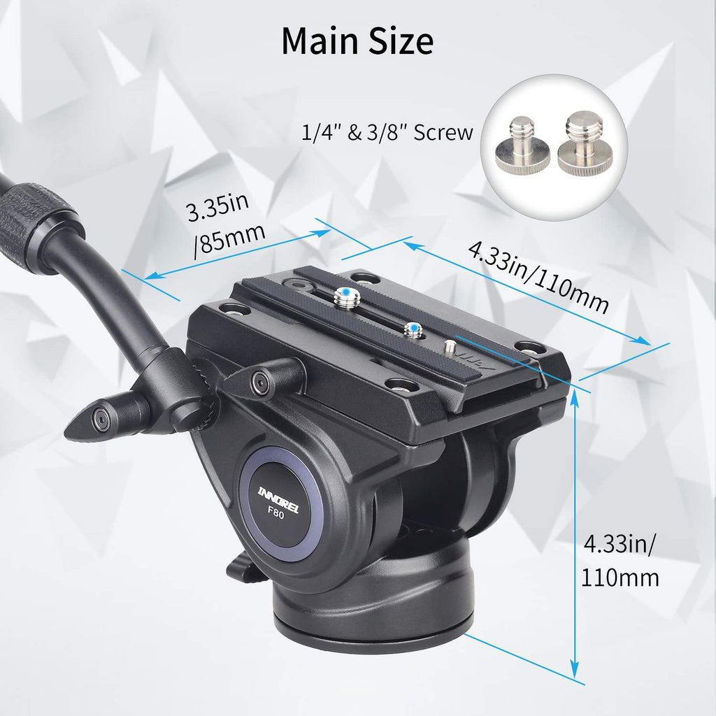 Heavy Duty Tripod Fluid Head with Sliding Plate O8266