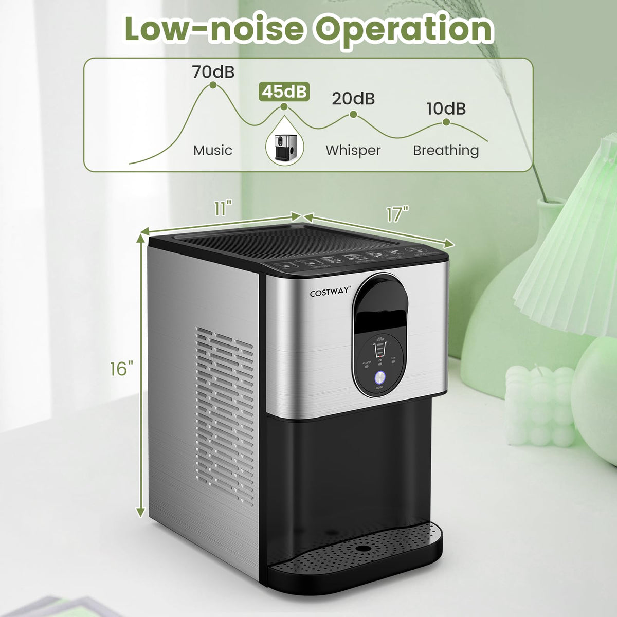 Self Dispensing Nugget Ice Maker Countertop 56Lbs/24H F87239