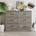 Ash Grey 6 Drawer Wood Dresser H25654