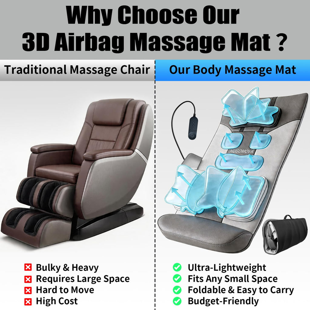 Foldable Full Body Stretching Massage Mat with Airbags T50801