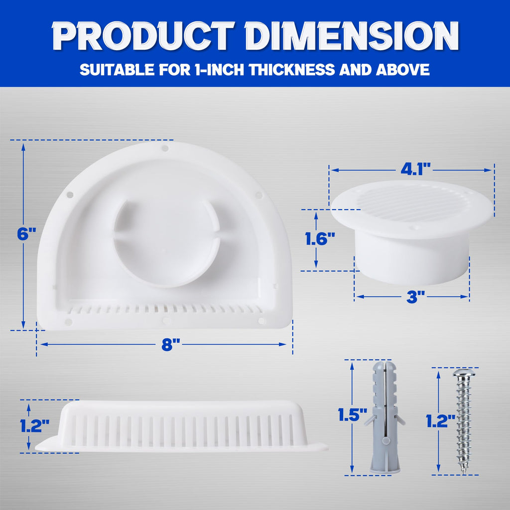 RV Vent Covers with Mounting Hardware G9026