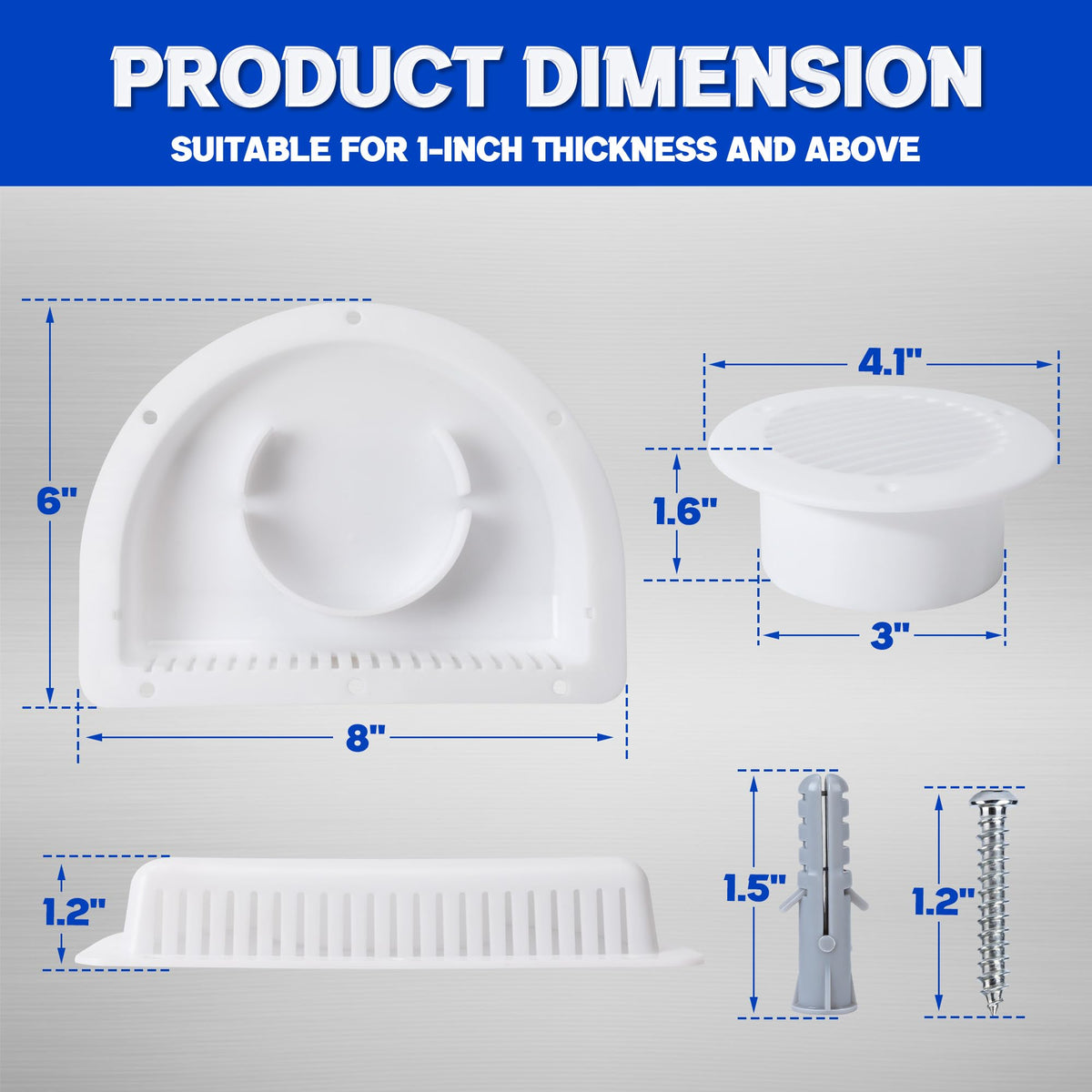 RV Vent Covers with Mounting Hardware G9026