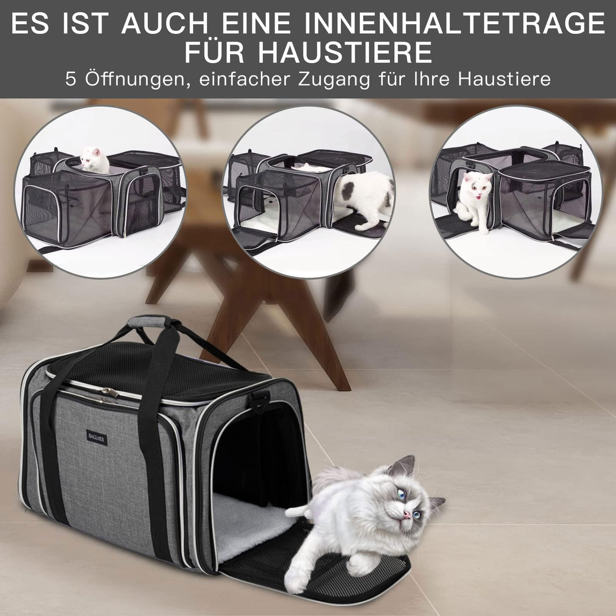 Airline Approved Soft Side Pet Carrier with Fleece Pad G800