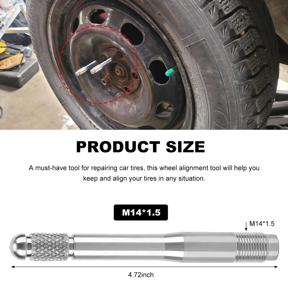 M14×1.5 Stainless Steel Wheel Alignment Pin I2611
