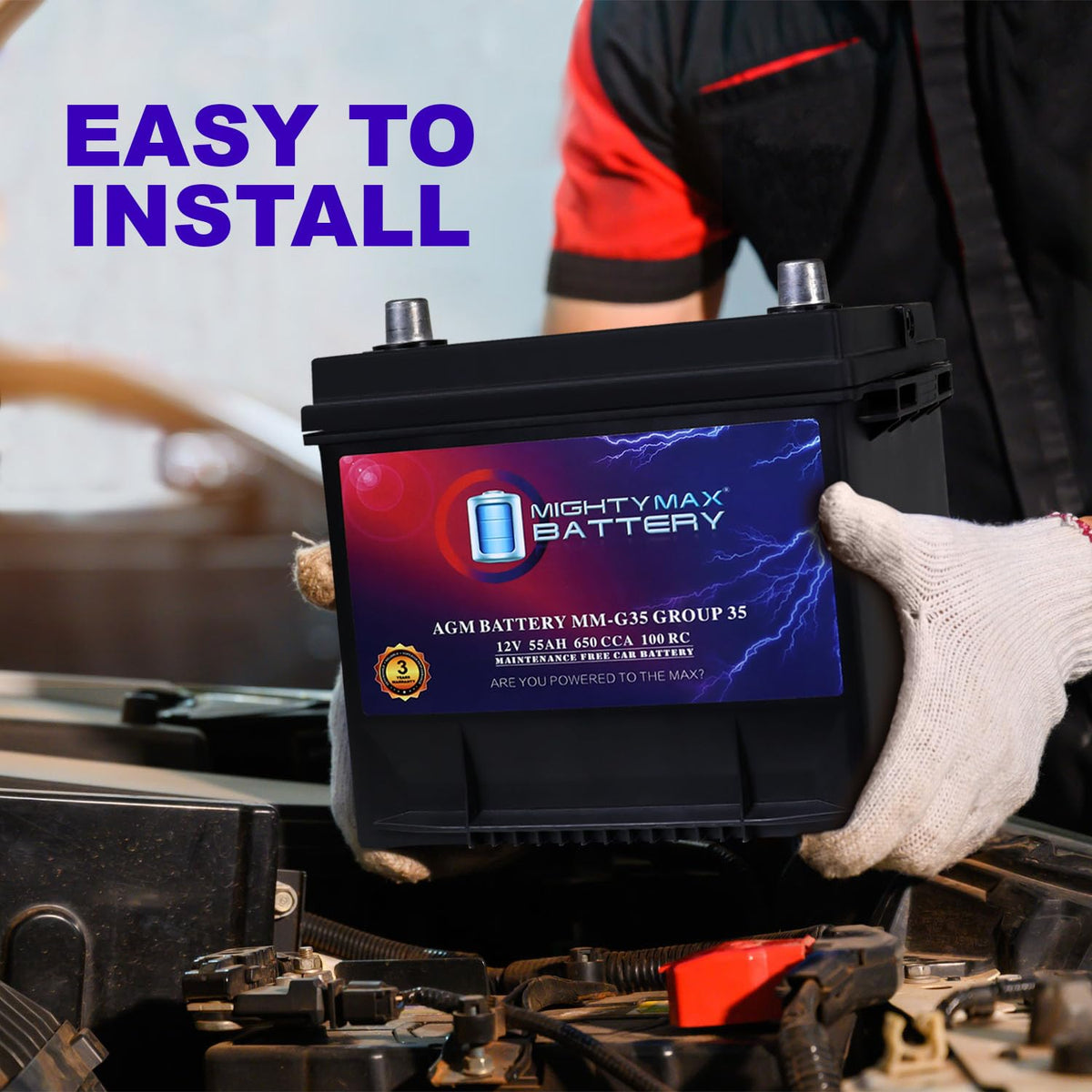 12V 55Ah AGM Replacement Battery O848