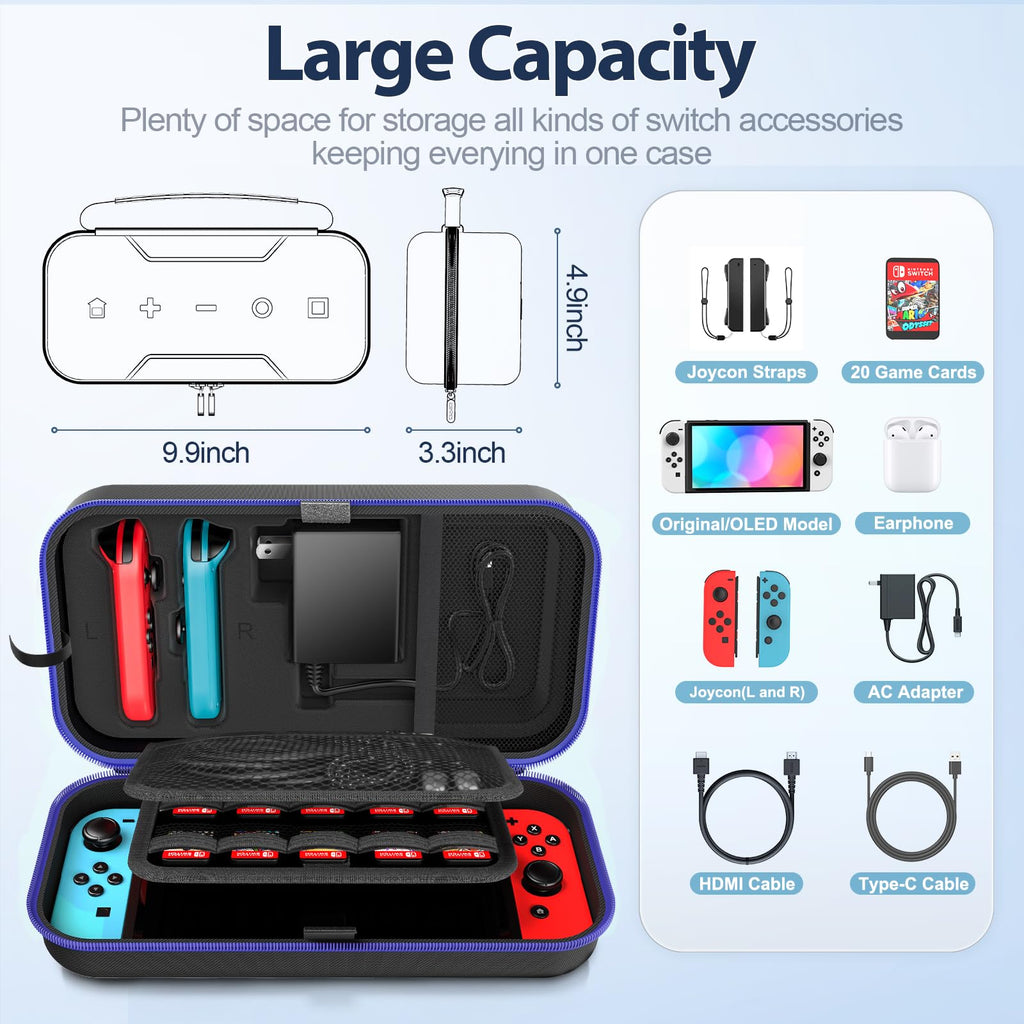 Carrying Case Compatible with Nintendo Switch/OLED Model T368