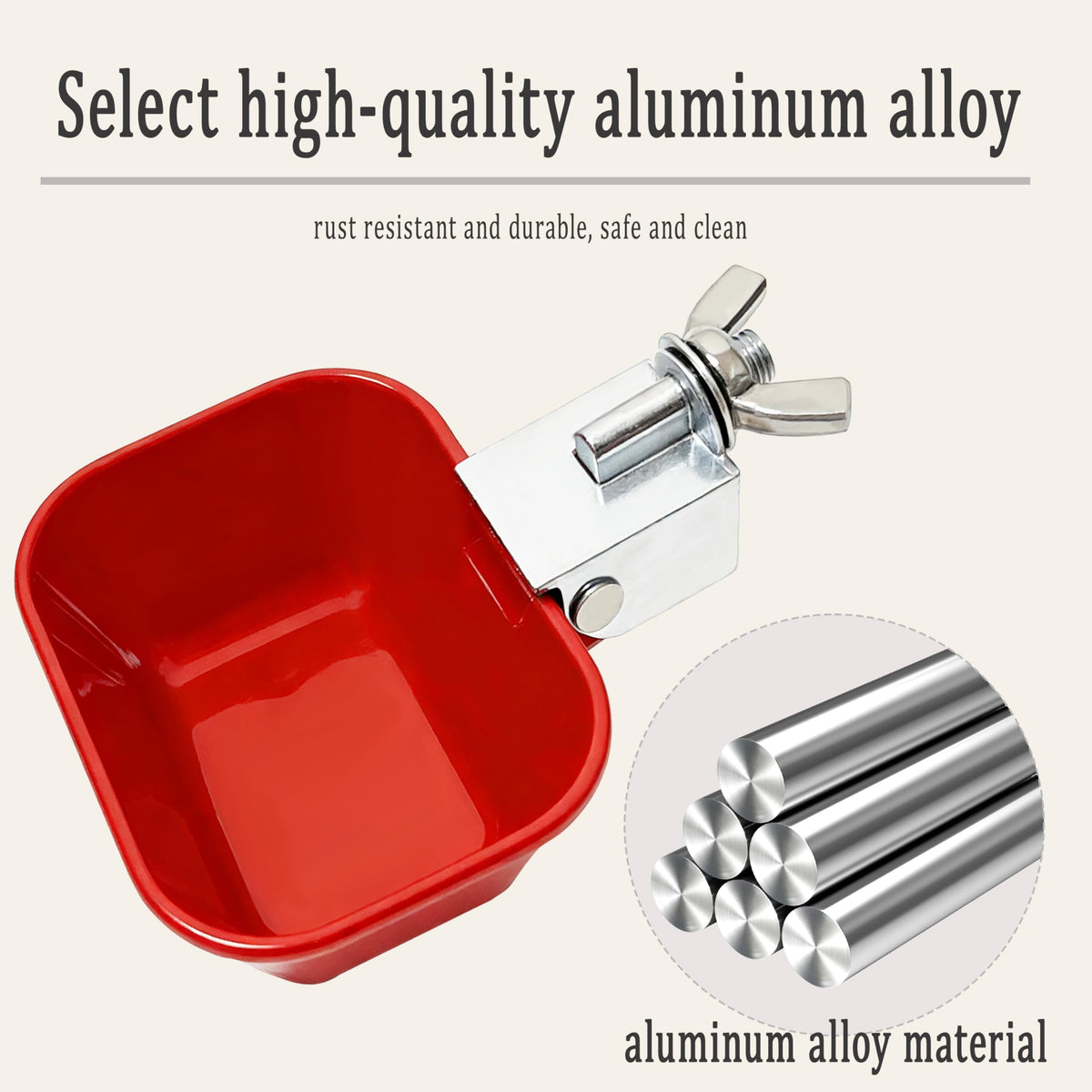 Aluminum Alloy Chicken Waterer Feeder T3603