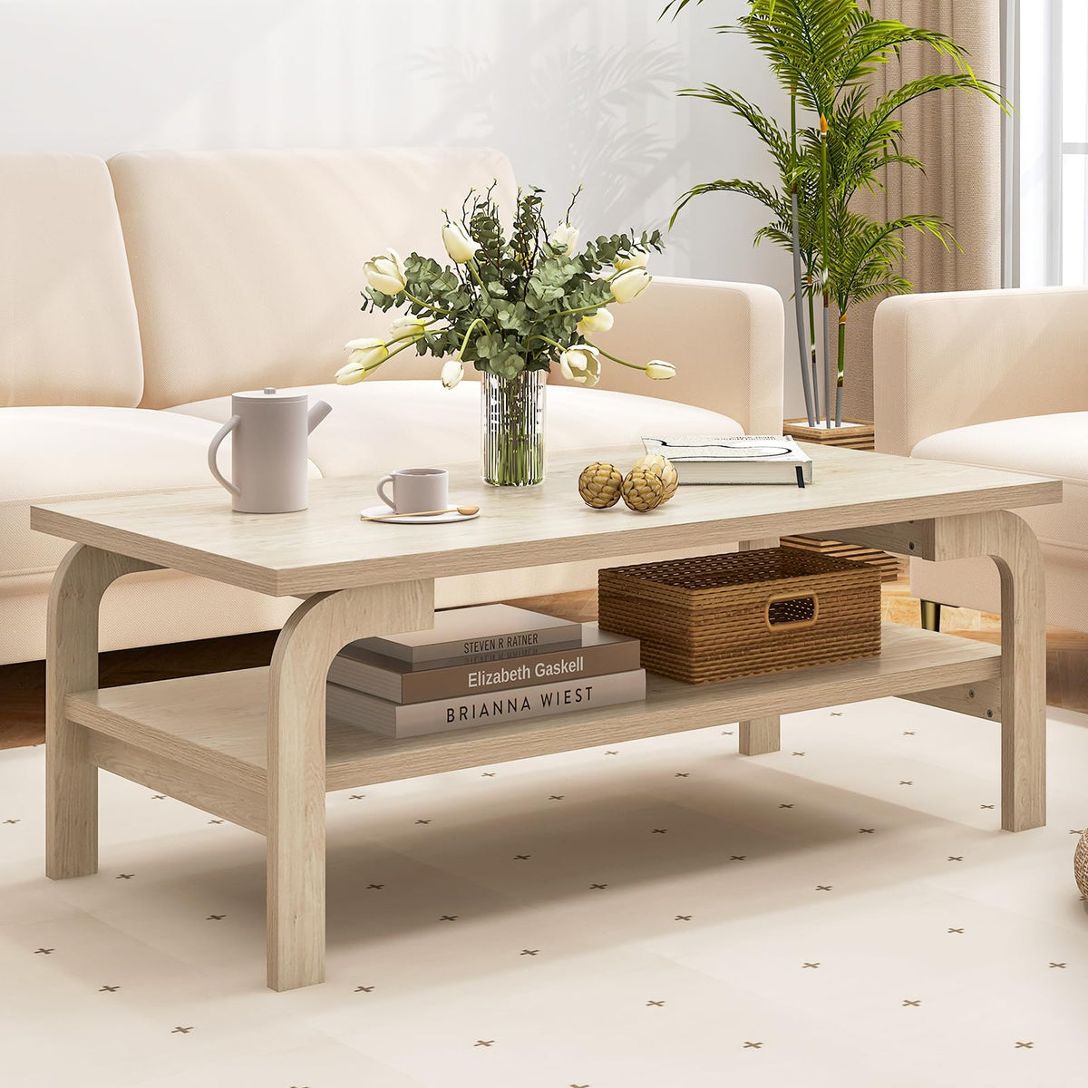 2-Tier Coffee Table with Storage R63351