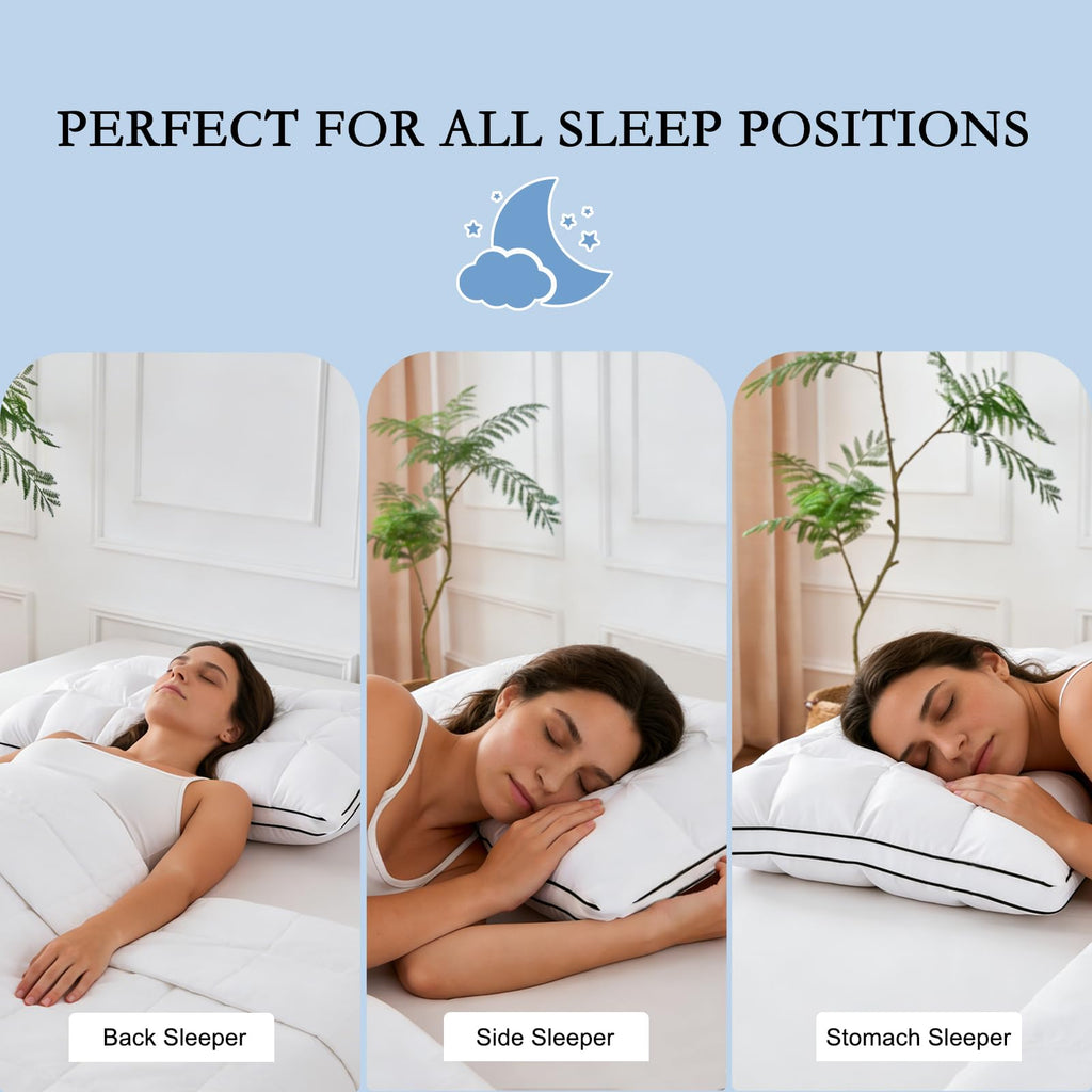 King Size Set of 2 Cotton Pillows T6849
