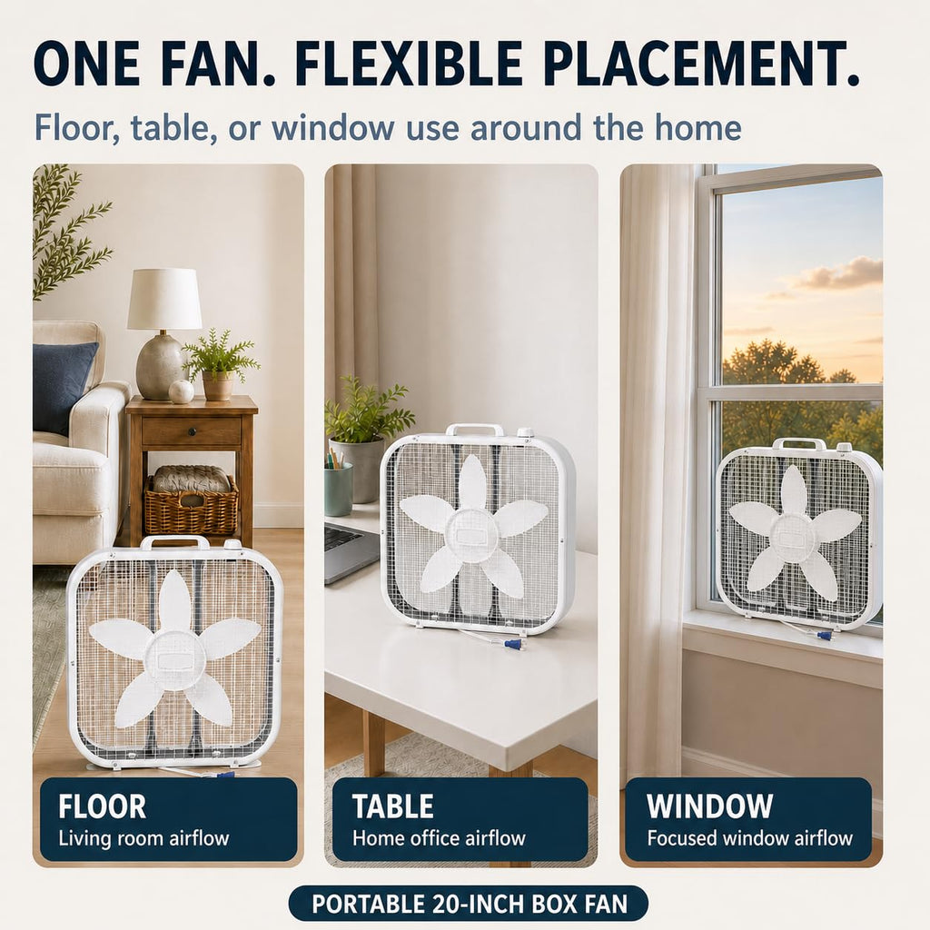 20-Inch 3 Speed Box Fan M665085