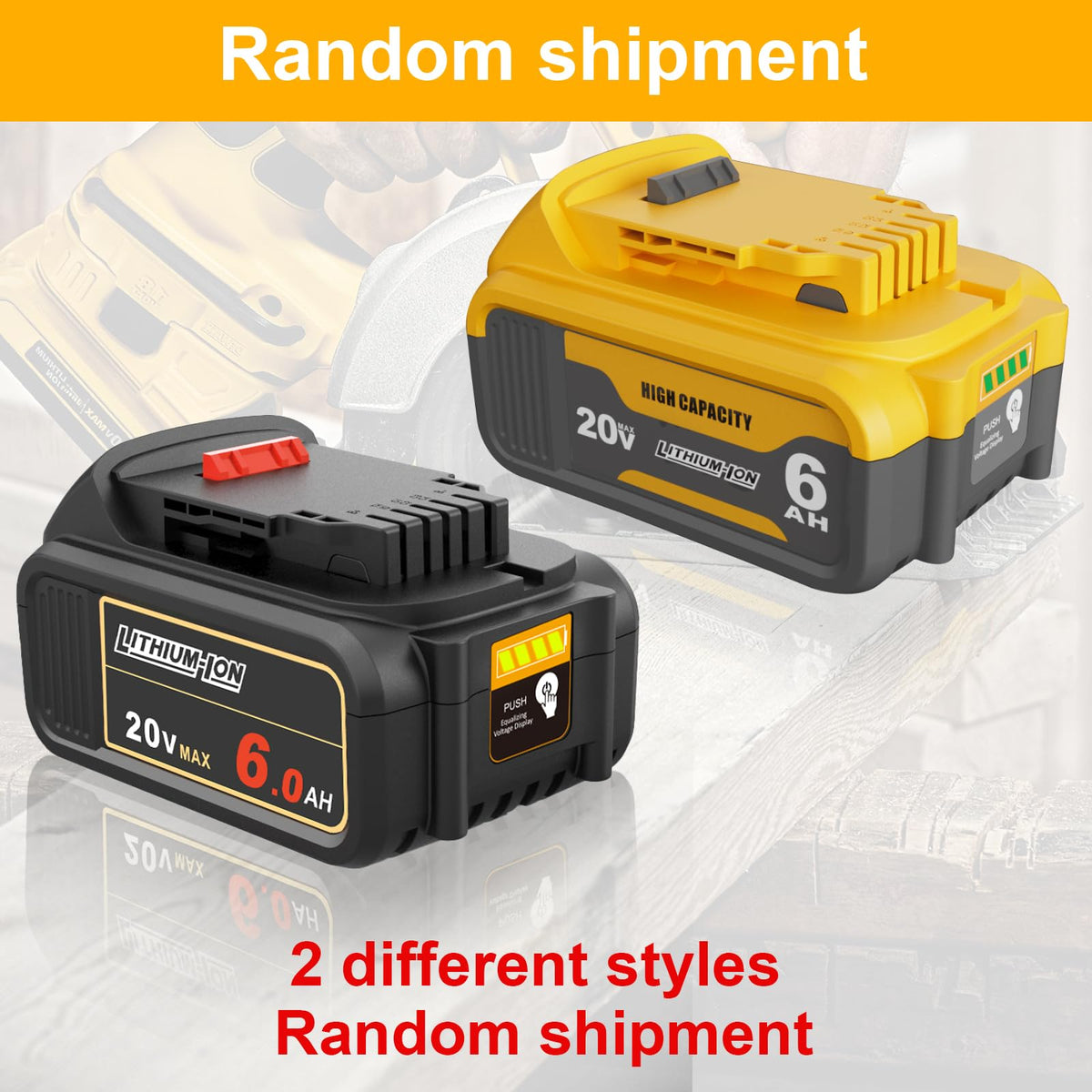 20V Max Replacement Battery 2 Packs H1356