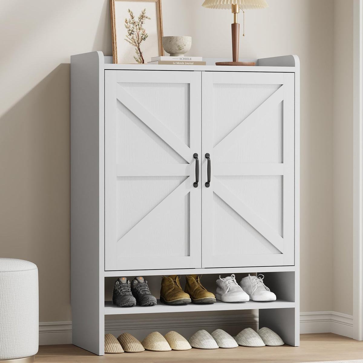 White 5-Tier Shoe Storage Cabinet K686556